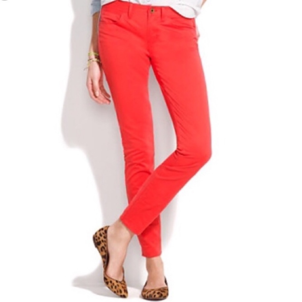 Madewell Orange Skinny Ankle Pants Size 12